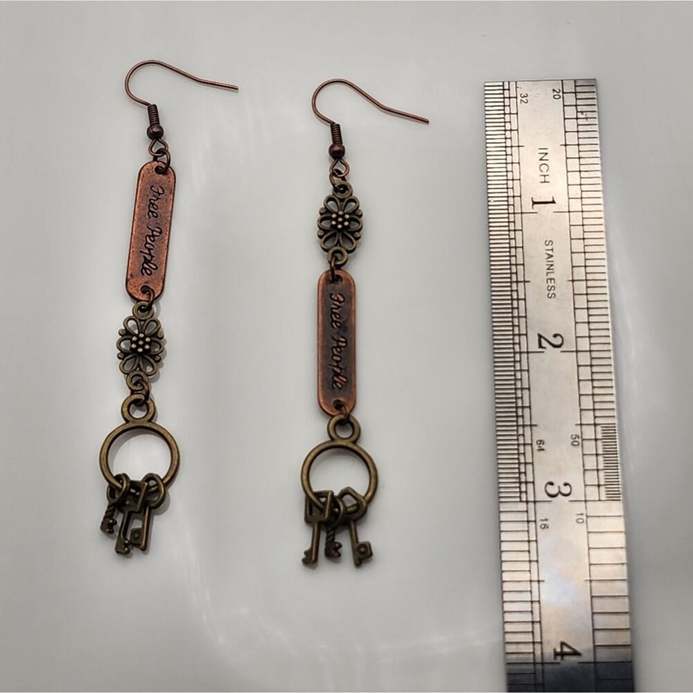 Keeper's Secret Free People Mismatched Key Earrings - Picture 5 of 10